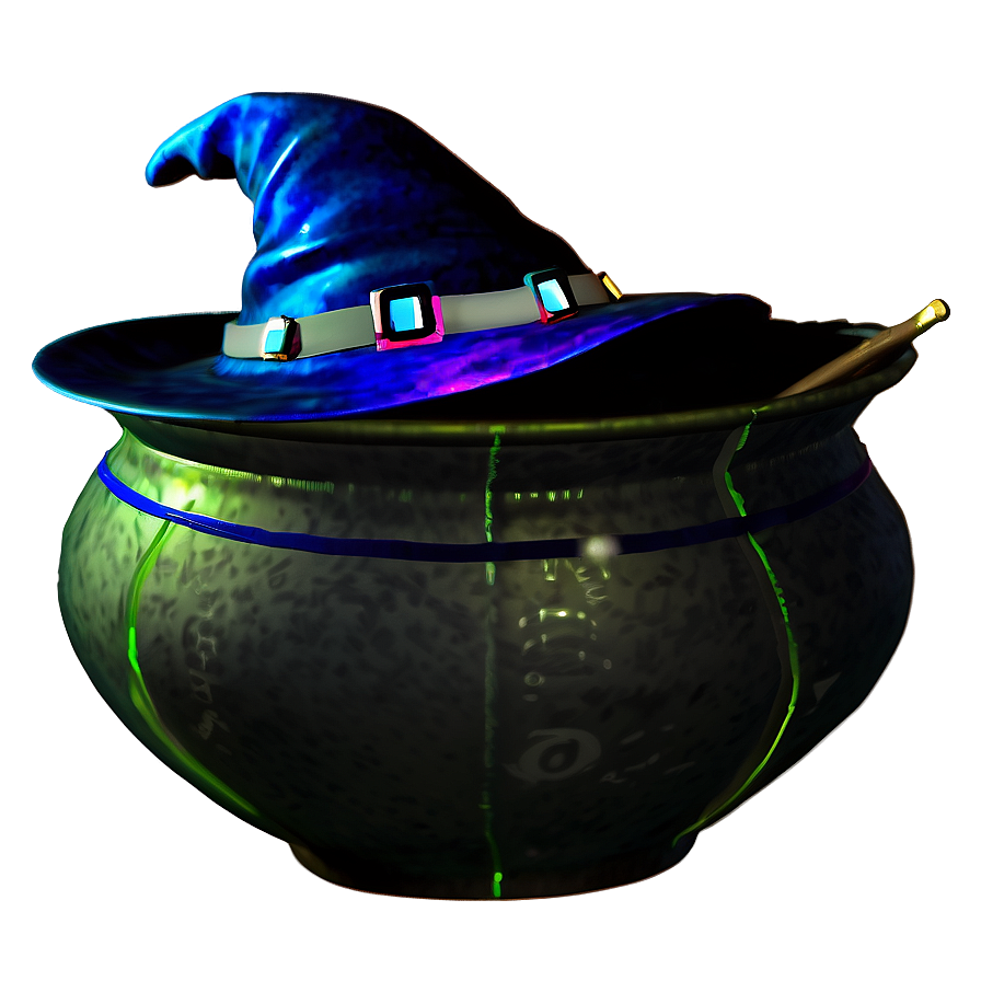 Witch Hat With Cauldron Png 32 PNG image