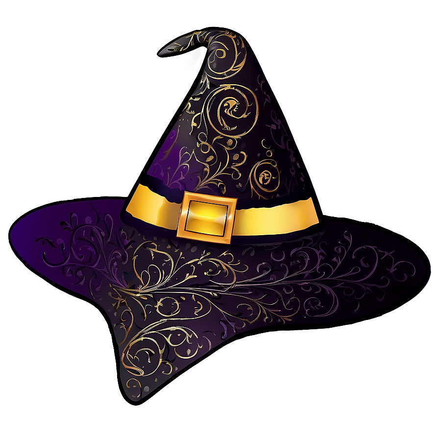 Witch Hat With Scrolls Png Qyb PNG image