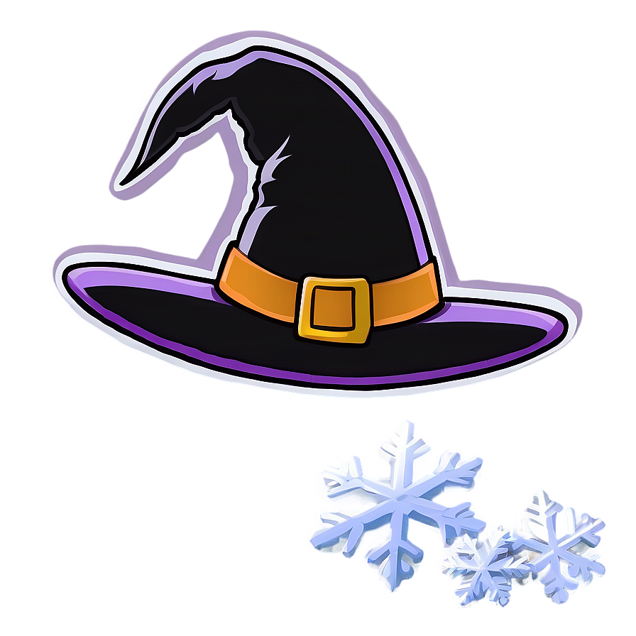 Witch Hat With Snowflakes Png Fwo PNG image