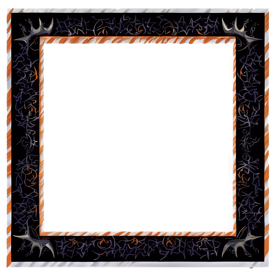 Witch-themed Halloween Border Png 06202024 PNG image