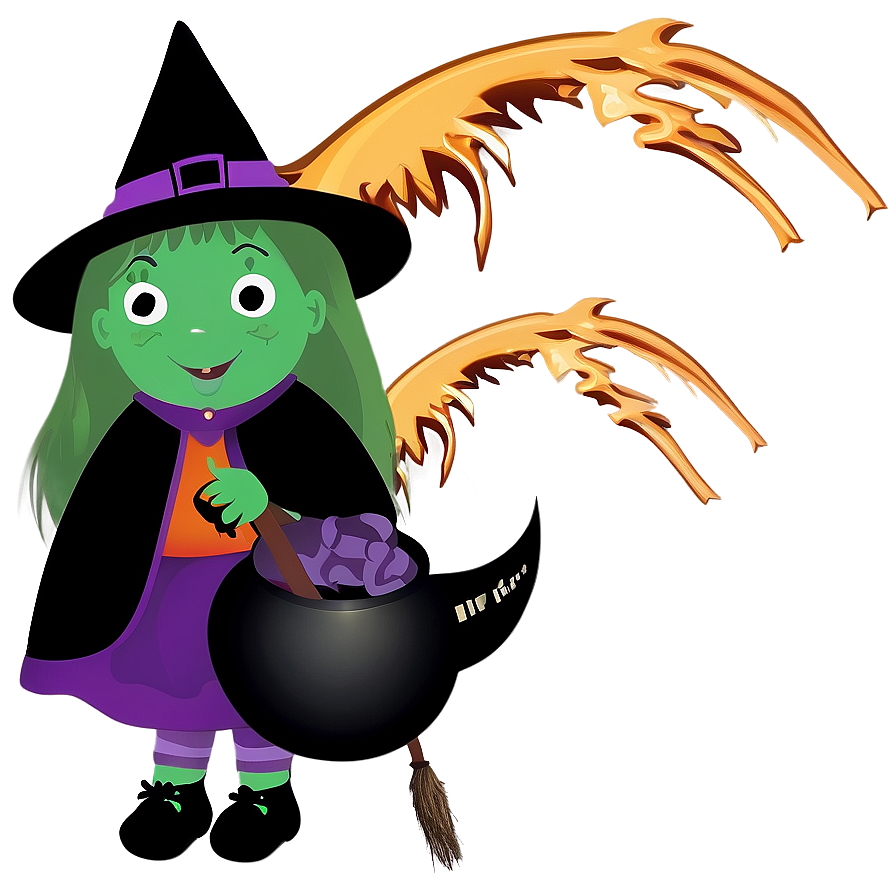 Witch-themed Halloween Decor Png Odg82 PNG image