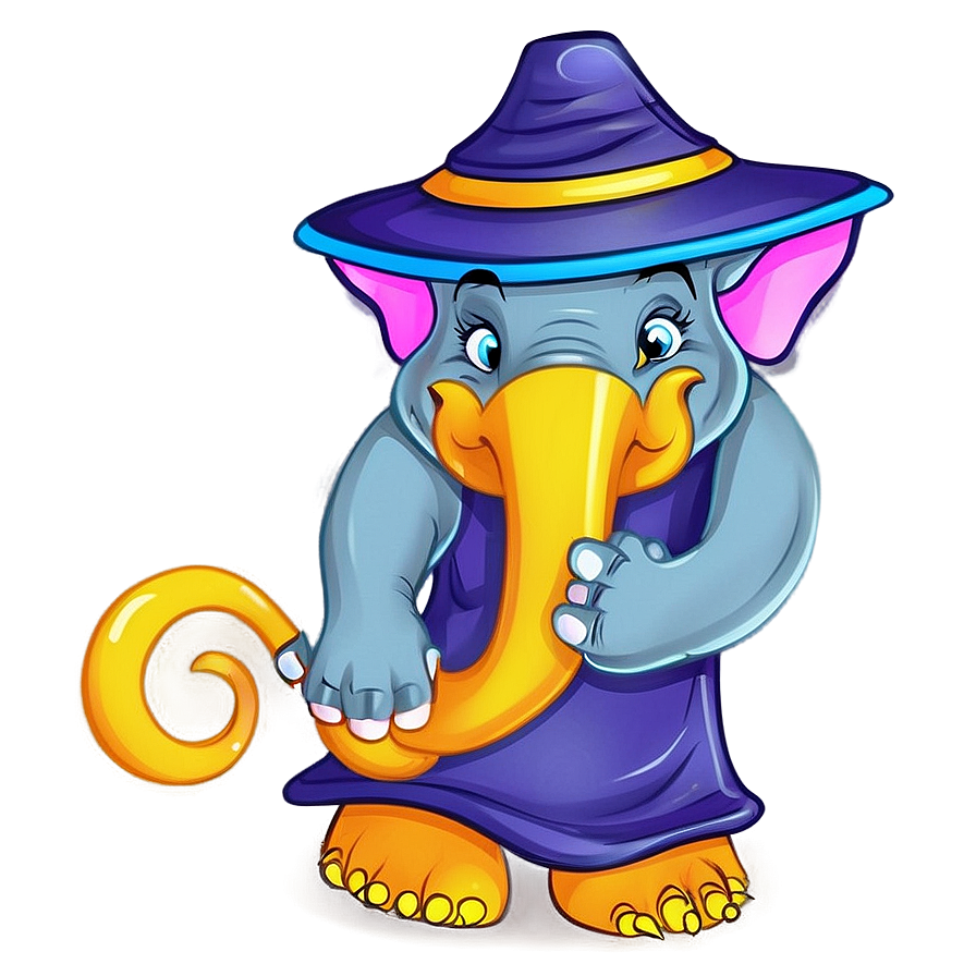 Wizard Cartoon Elephant Png Pjh55 PNG image