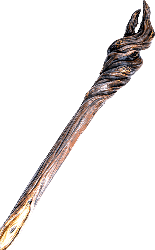 Wizard Staff Isolatedon Gray Background PNG image