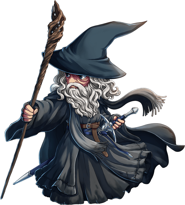 Wizard_with_ Staff_and_ Sword PNG image