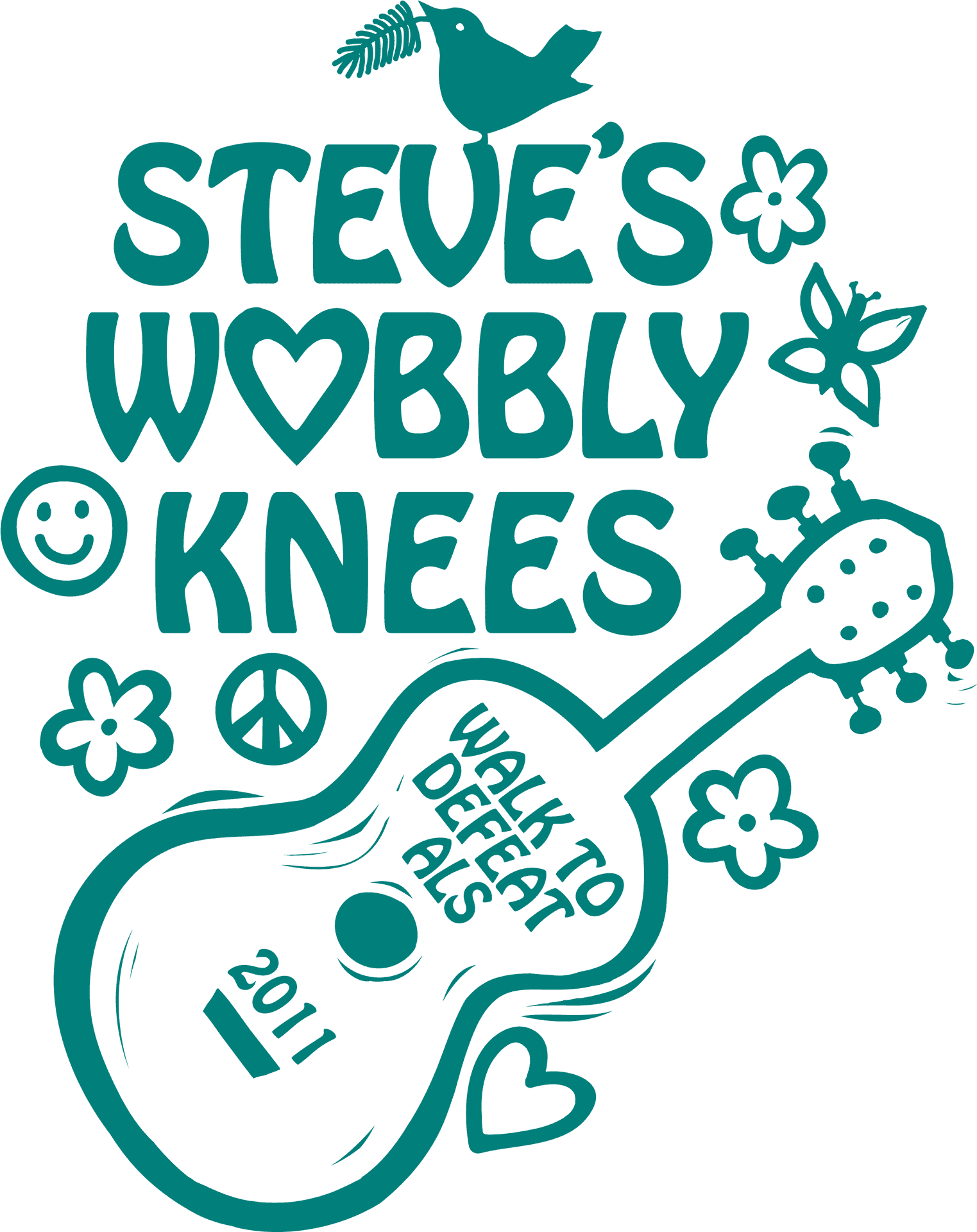 Wobbly Knees Guitar Graphic2011 PNG image