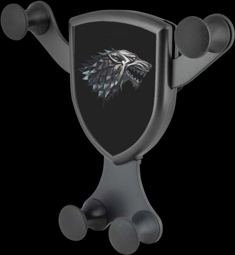 Wolf Emblem Phone Holder PNG image