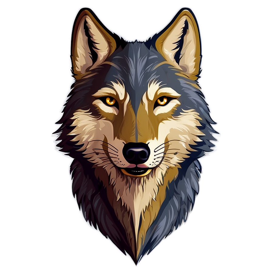 Wolf Face Illustration Png Mkd17 PNG image