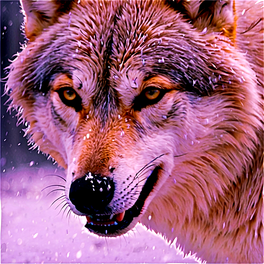 Wolf Face In Snowstorm Png 06292024 PNG image
