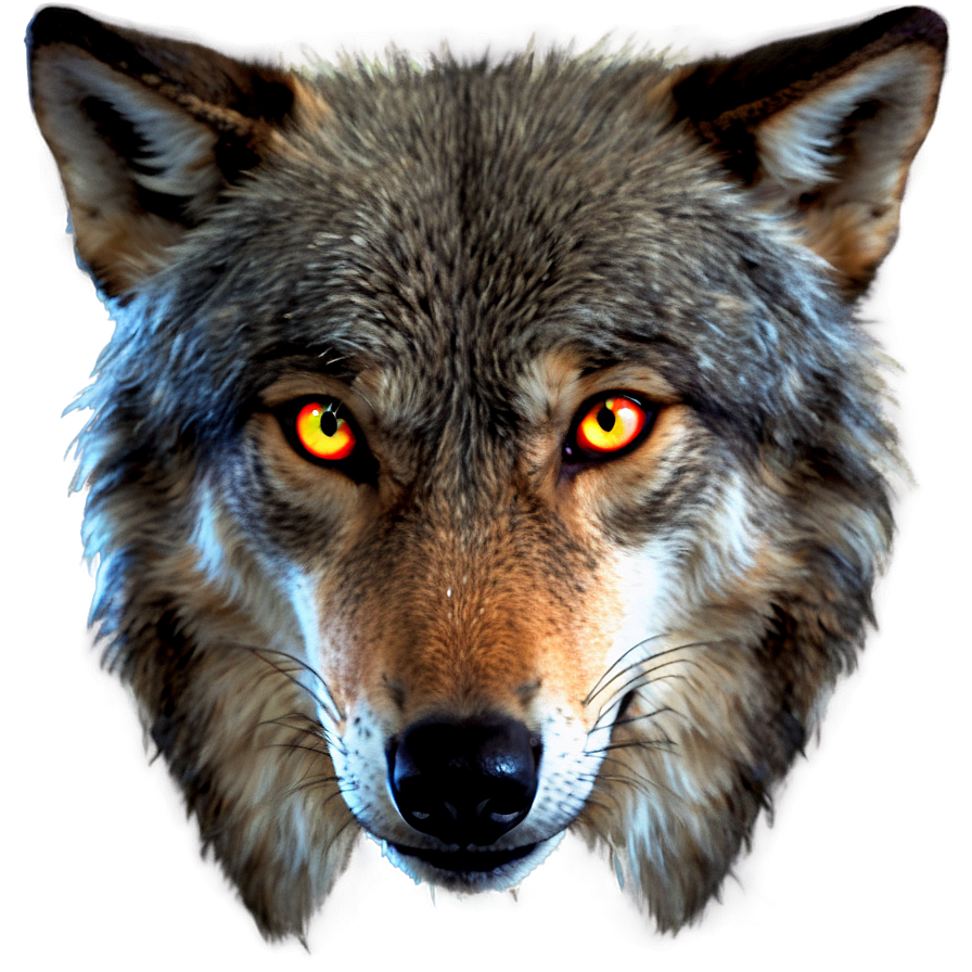 Wolf Face With Glowing Eyes Png 59 PNG image