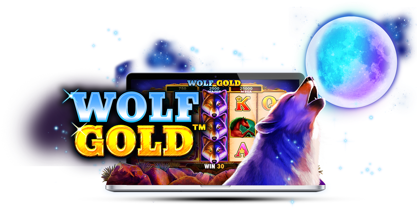 Wolf Gold Slot Game Promotion PNG image