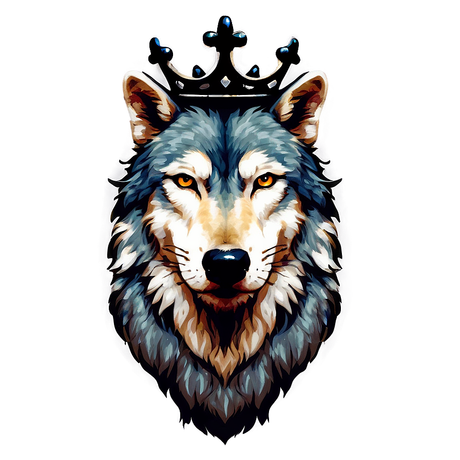 Wolf Head With Crown Royalty Png 06122024 PNG image