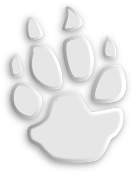 Wolf Paw Print Graphic PNG image