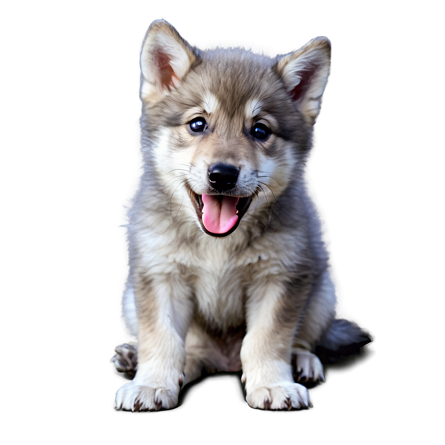 Wolf Pup Cuteness Overload Png 05032024 PNG image