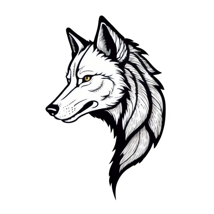 Wolf Tattoo Outline Png 77 PNG image