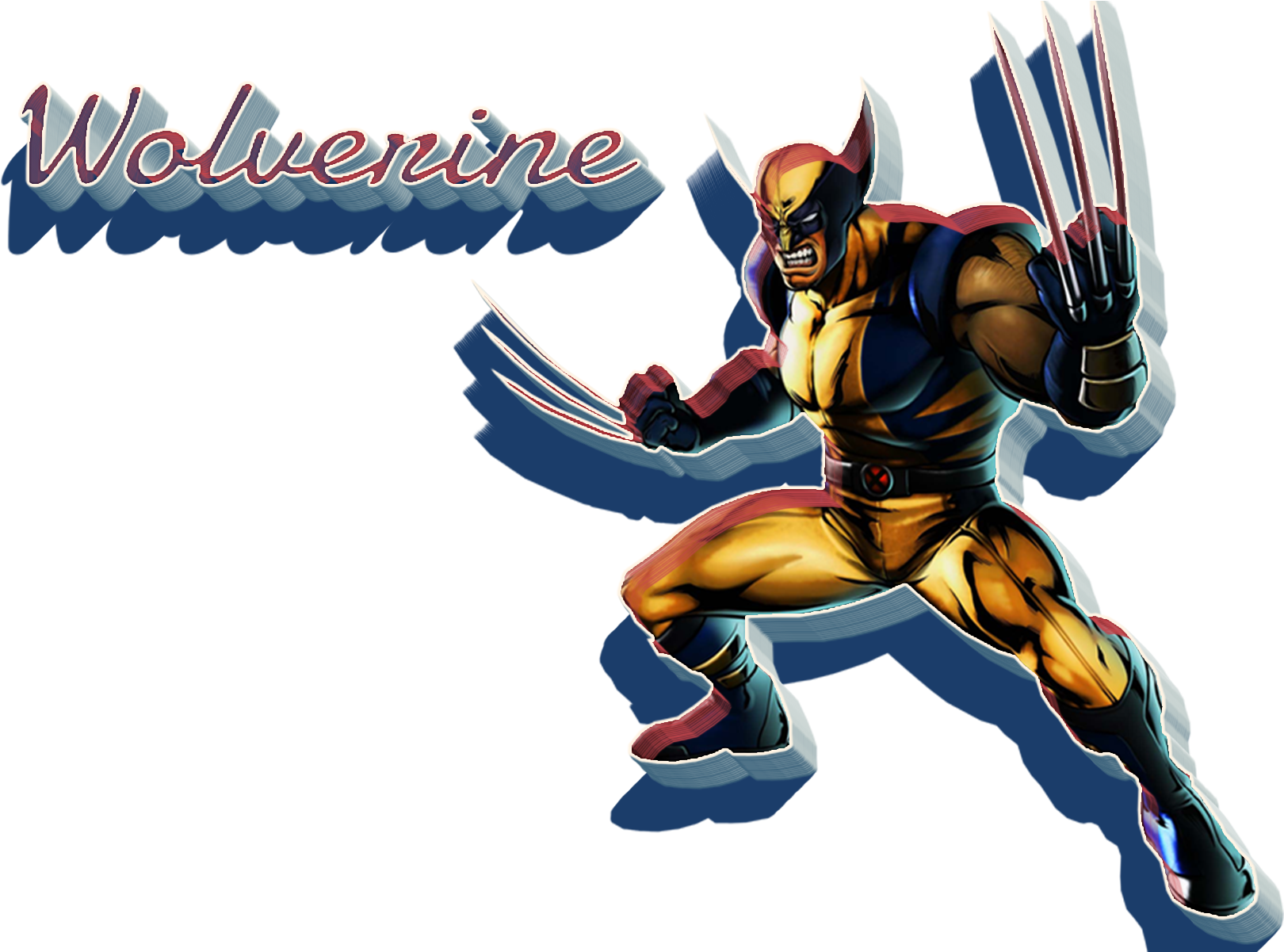 Wolverine Action Pose PNG image