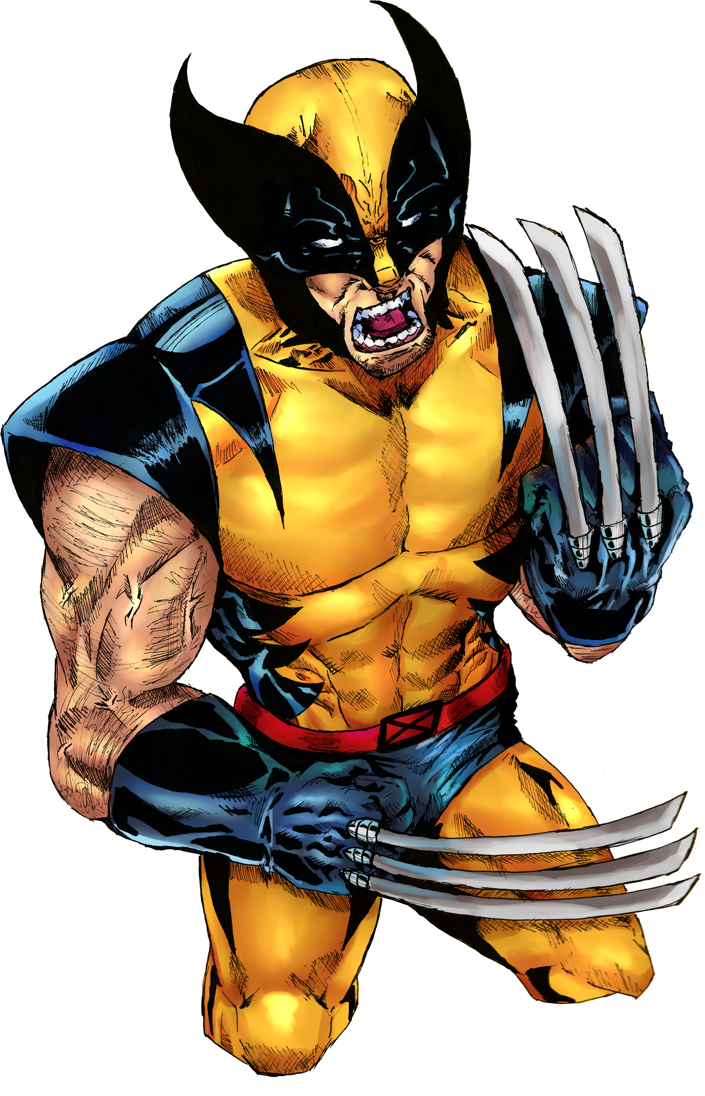 Wolverine Classic Comic Art PNG image