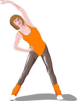 Woman Exercising Vector Illustration PNG image