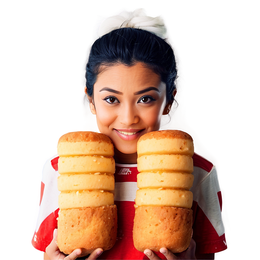 Woman Holding Giant Twinkies PNG image