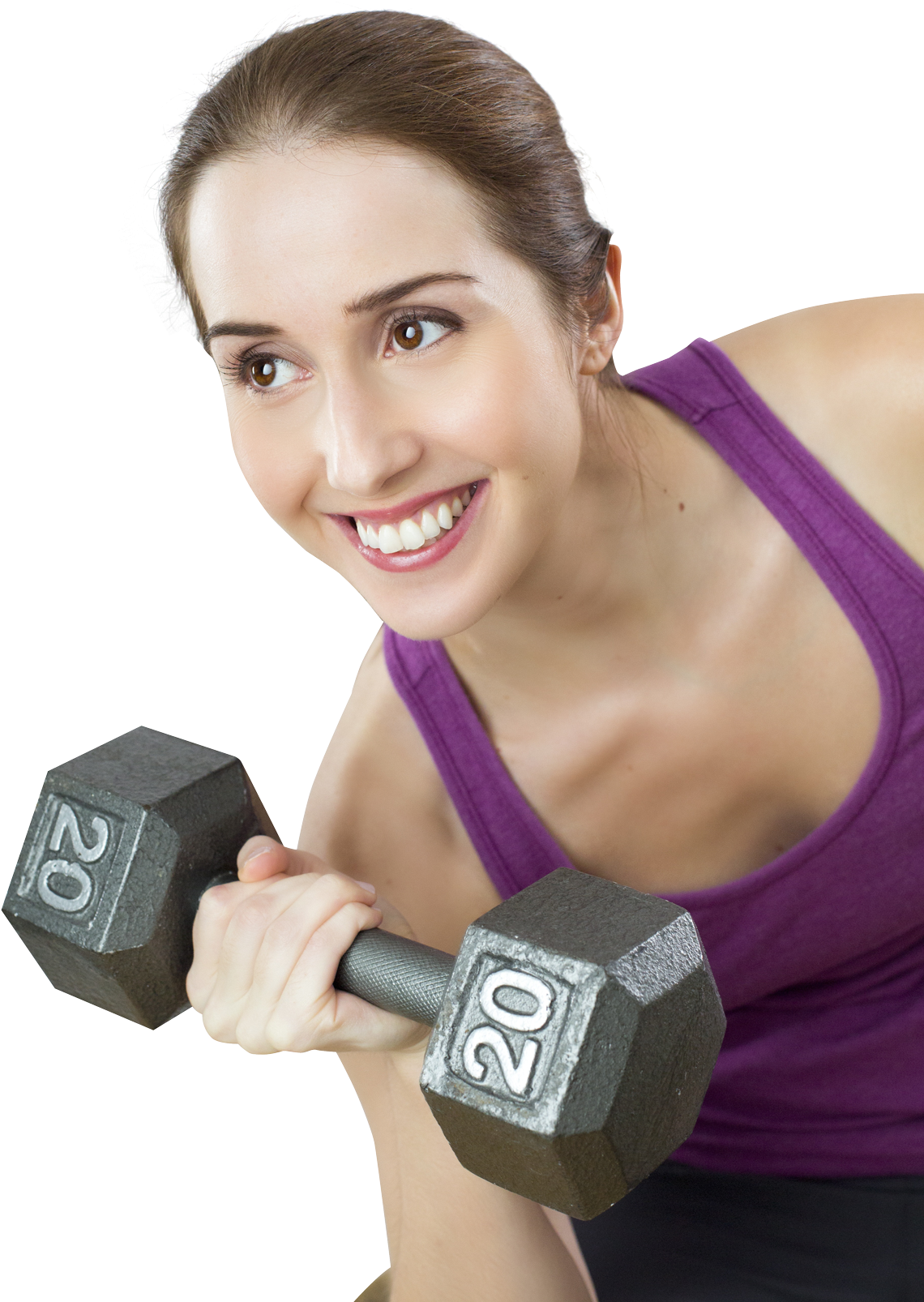 Woman Lifting Dumbbell Fitness Exercise PNG image