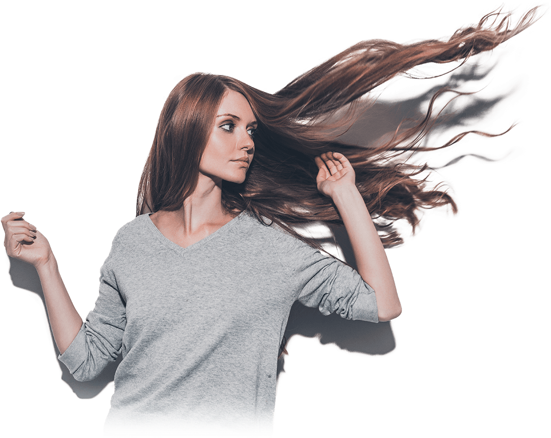 Woman Long Flowing Hair PNG image
