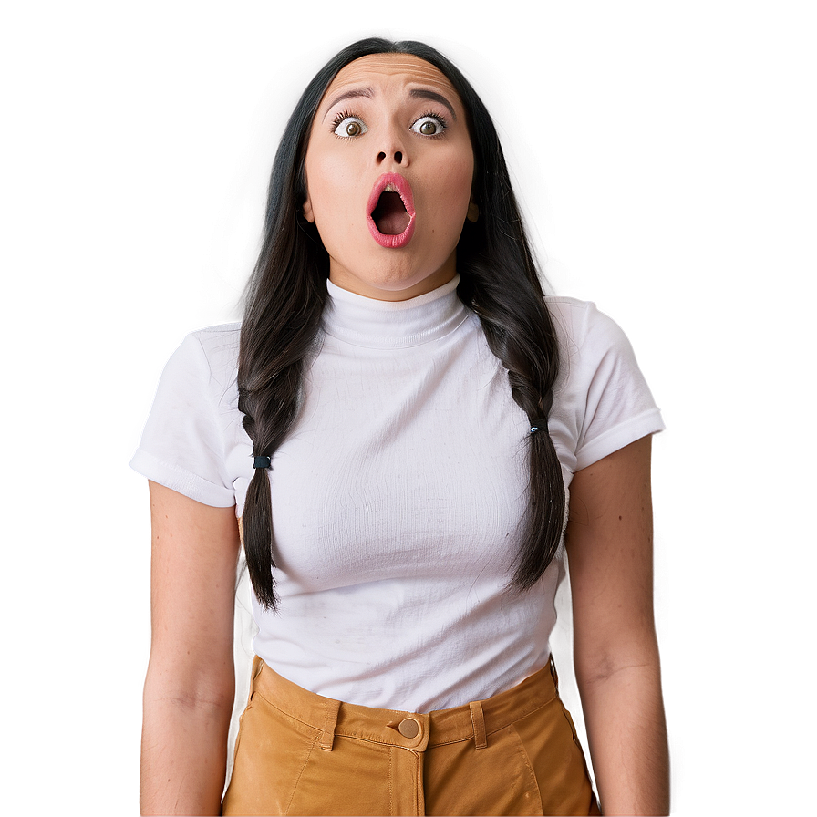 Woman Open Mouth Shocked Png 06212024 PNG image