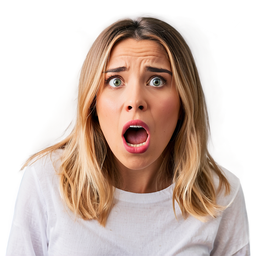 Woman Open Mouth Shocked Png Mja92 PNG image