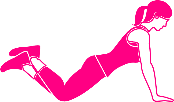 Woman Performing Push Up Exercise Silhouette PNG image