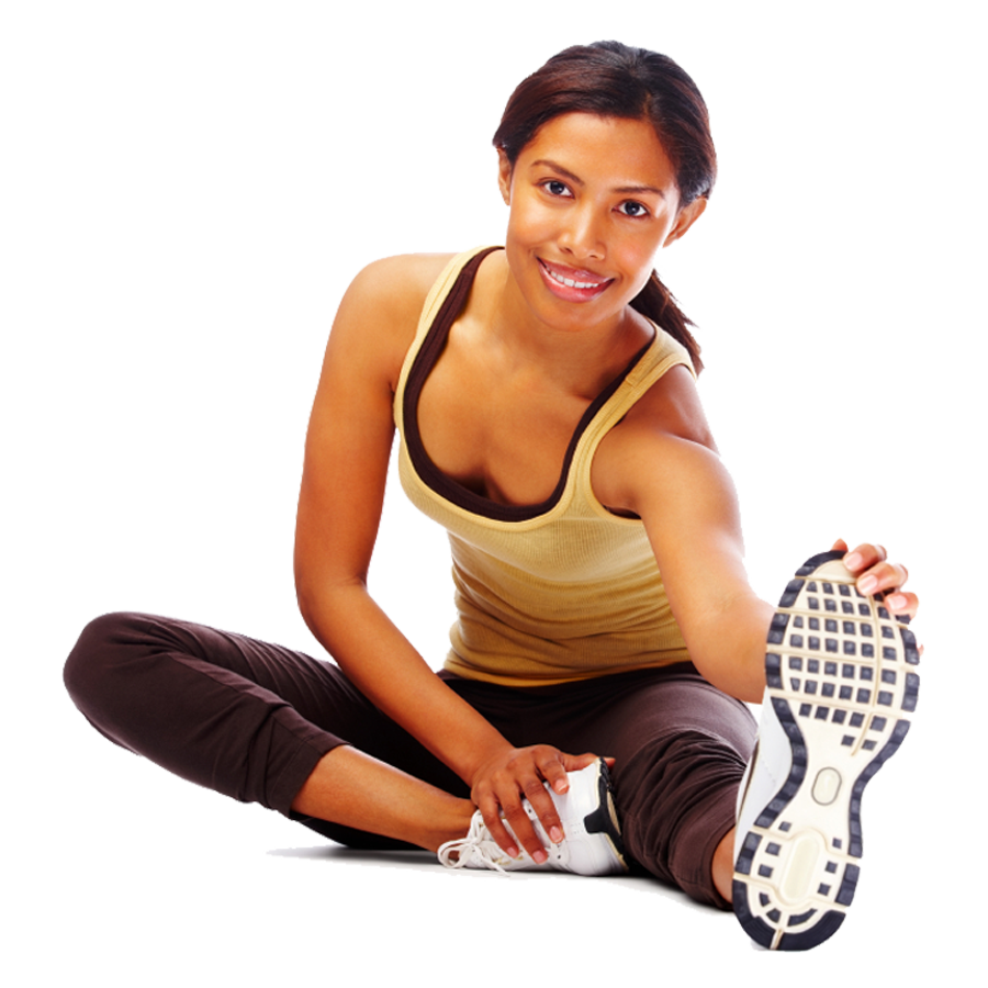 Woman_ Performing_ Seated_ Hamstring_ Stretch PNG image