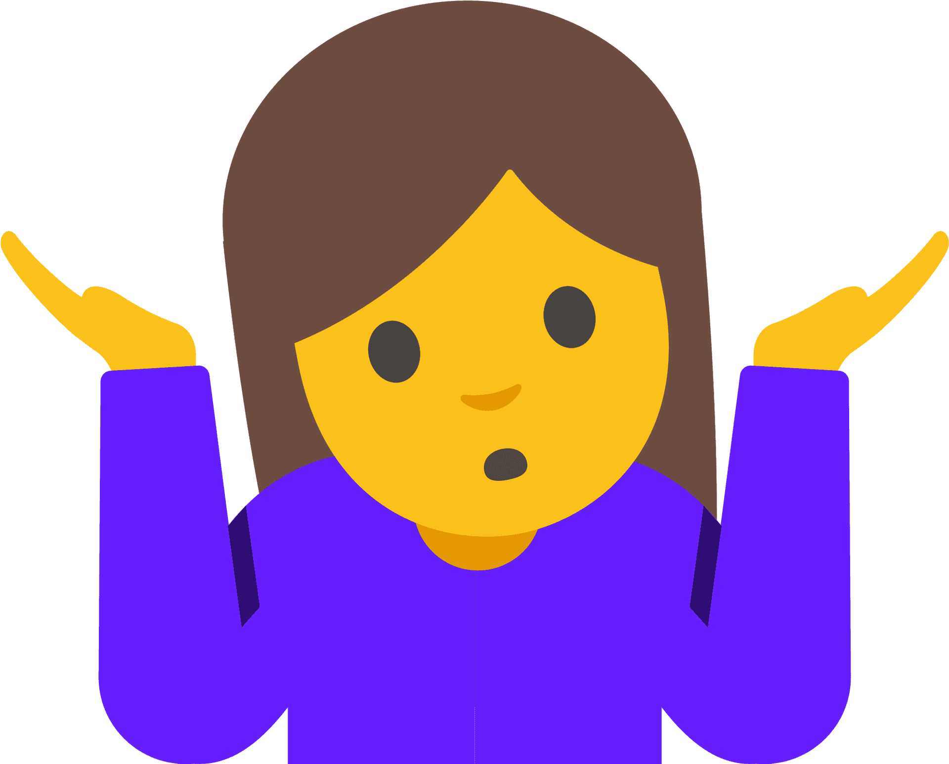 Woman Shrugging Emoji PNG image