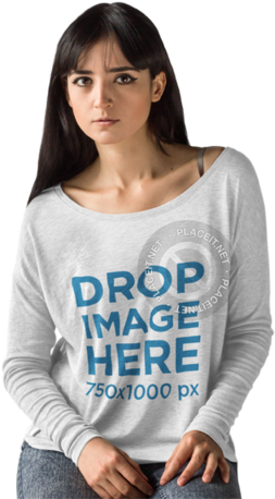 Woman T Shirt Mockup Template PNG image