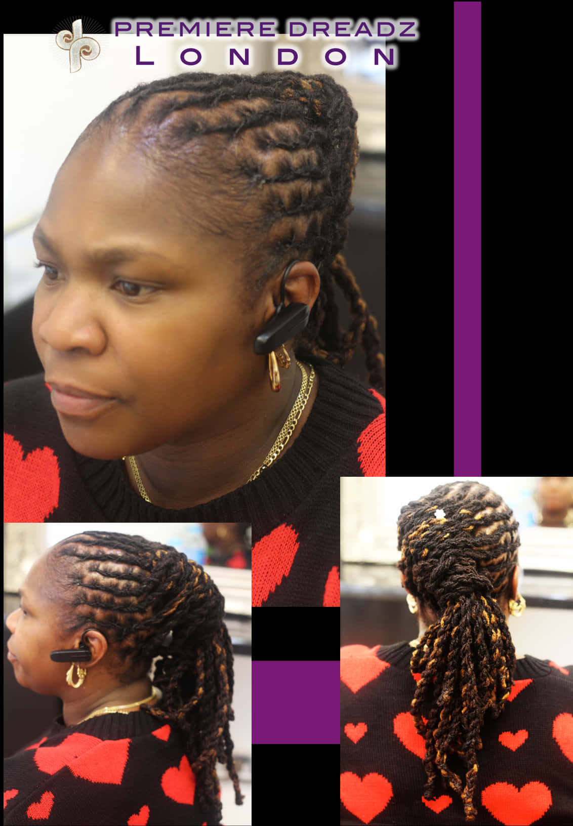 Woman_with_ Stylish_ Dreads_ London PNG image