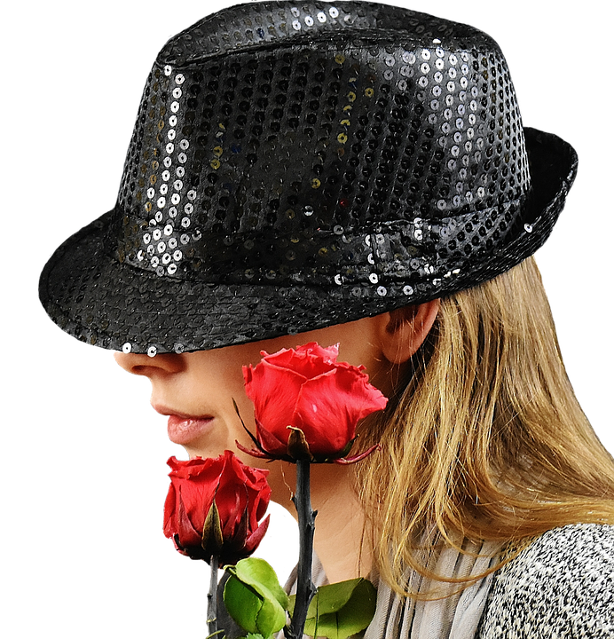 Womanwith Hatand Roses PNG image