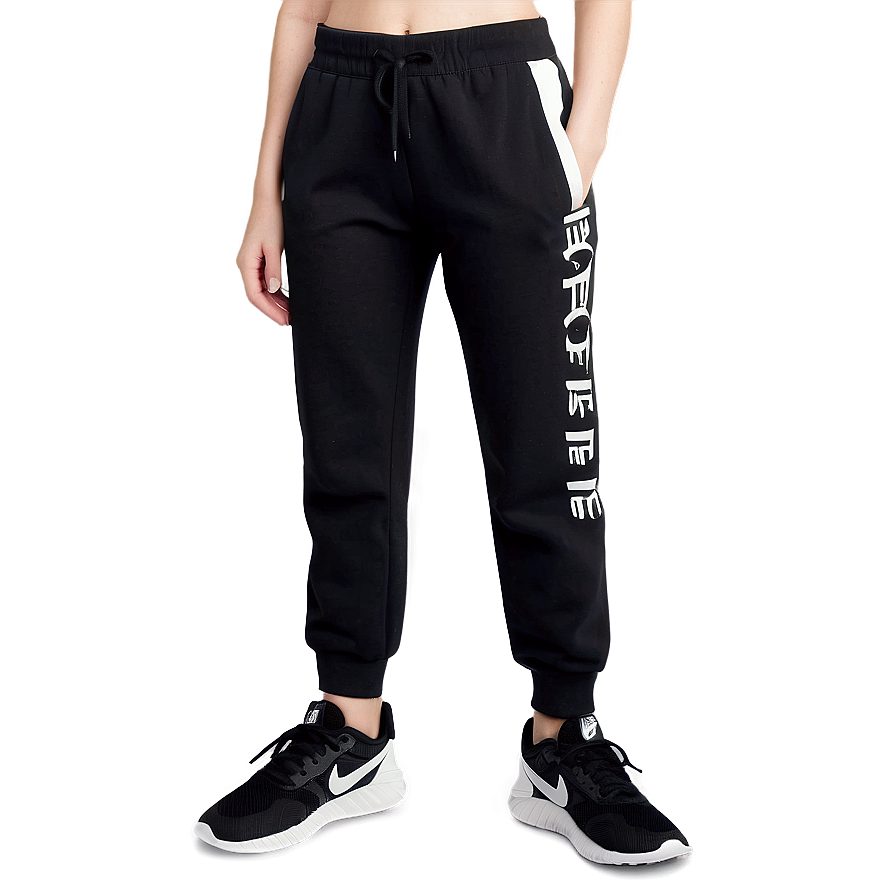 Women's Black Sweatpants Png Nsq70 PNG image