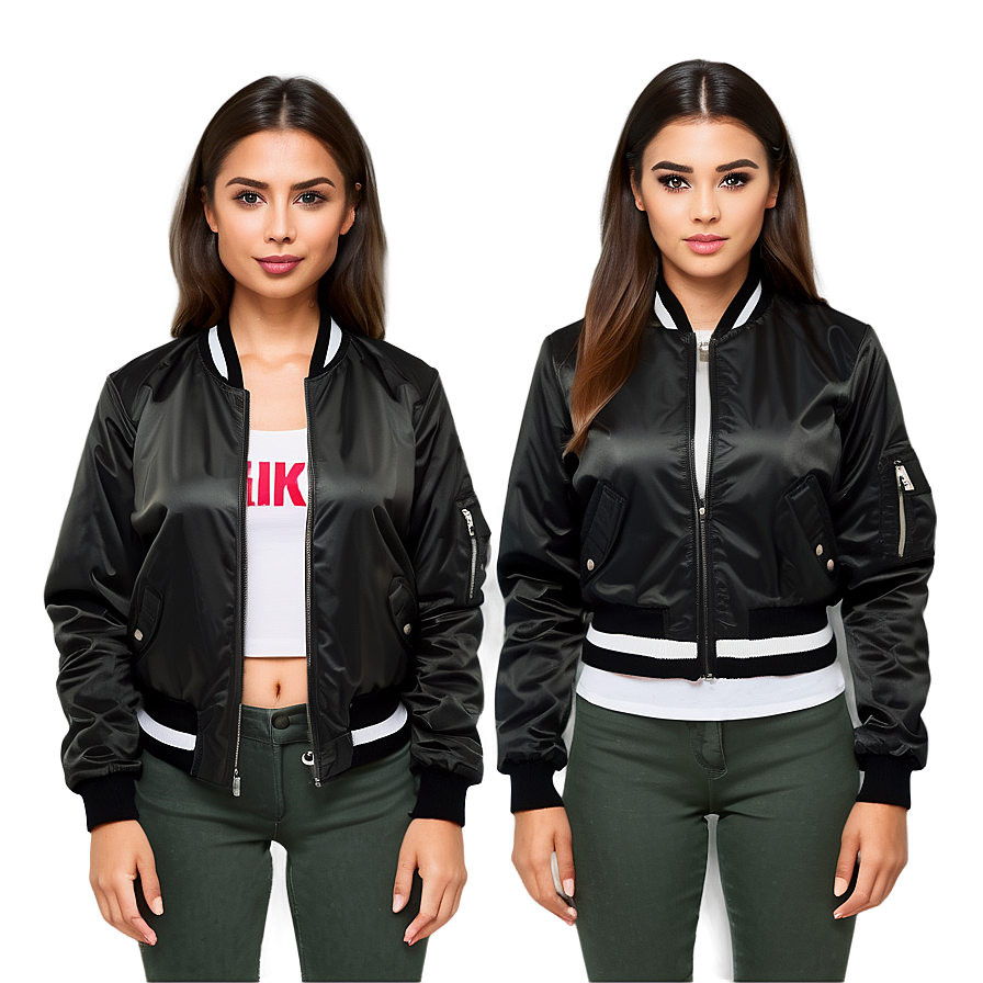 Women's Fitted Bomber Jacket Png 62 PNG image