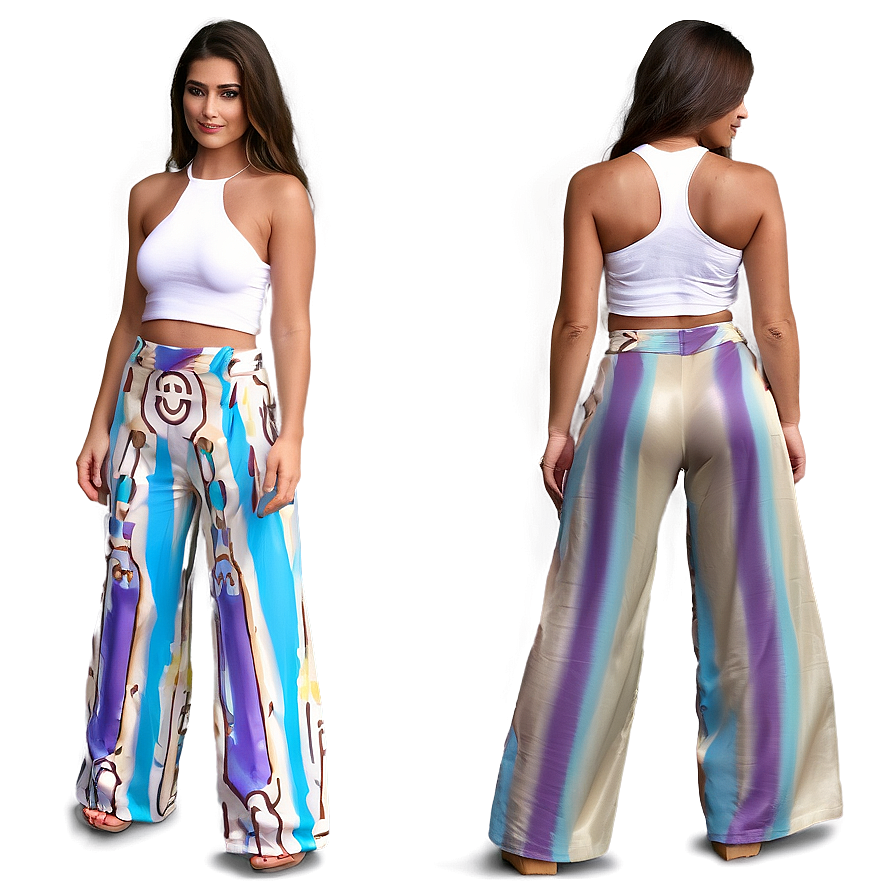 Women's Palazzo Pants Png Mhy89 PNG image