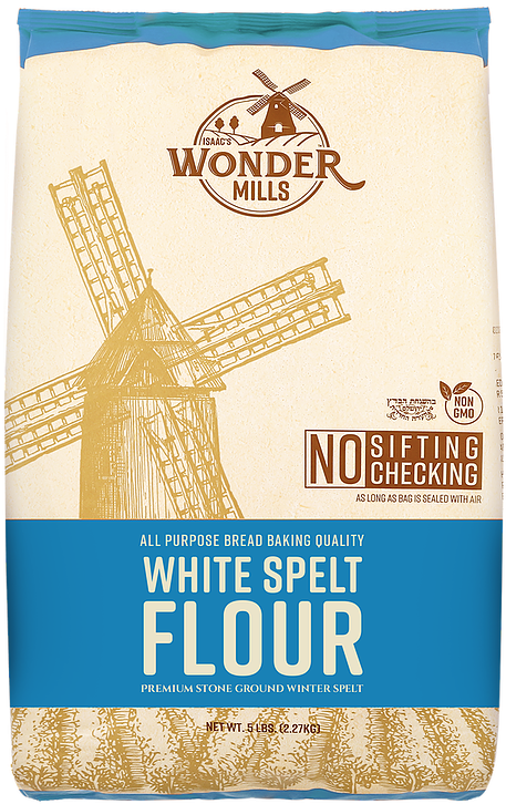 Wonder Mills White Spelt Flour Package PNG image