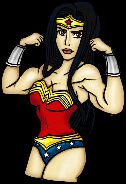 Wonder Woman Animated Pose PNG image