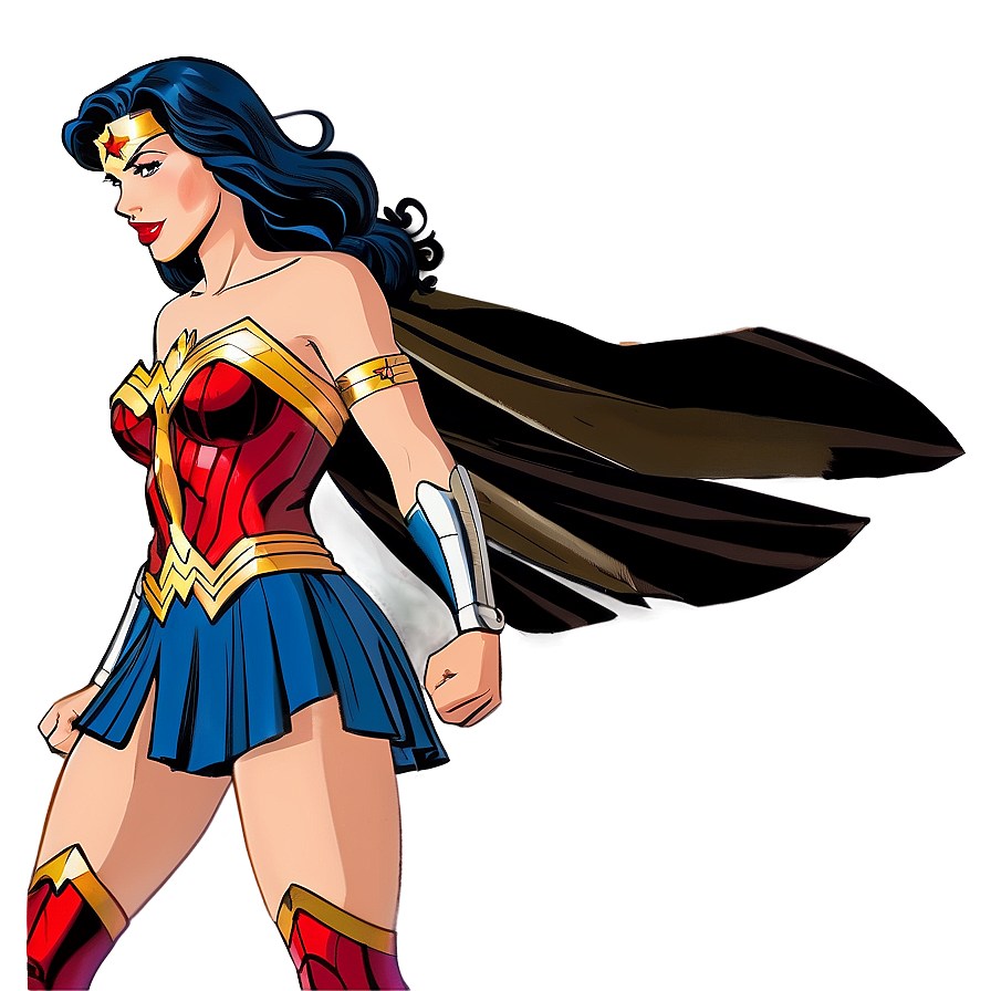 Wonder Woman Animated Style Png Xnx PNG image