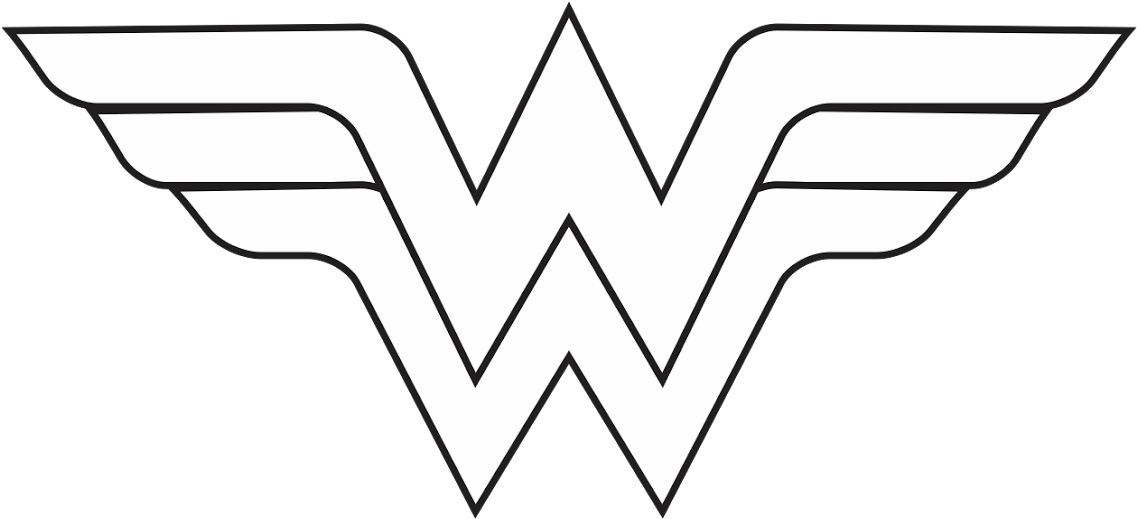 Wonder Woman Logo Outline PNG image