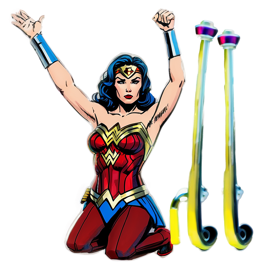 Wonder Woman Powerful Pose Png Gjp73 PNG image