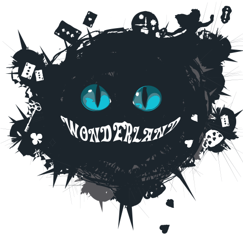 Wonderland Cheshire Cat Grunge Art PNG image