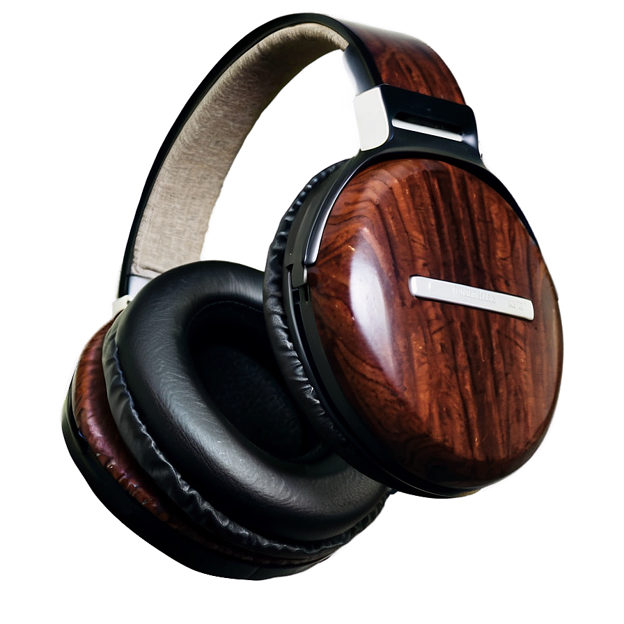 Wood Finish Headphone Png 05252024 PNG image