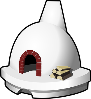 Wood Fired Pizza Oven Illustration PNG image