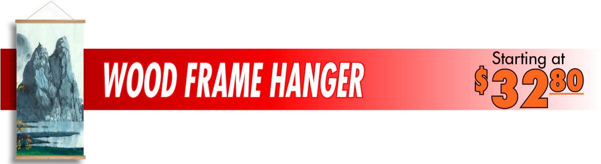 Wood Frame Hanger Advertisement Banner PNG image