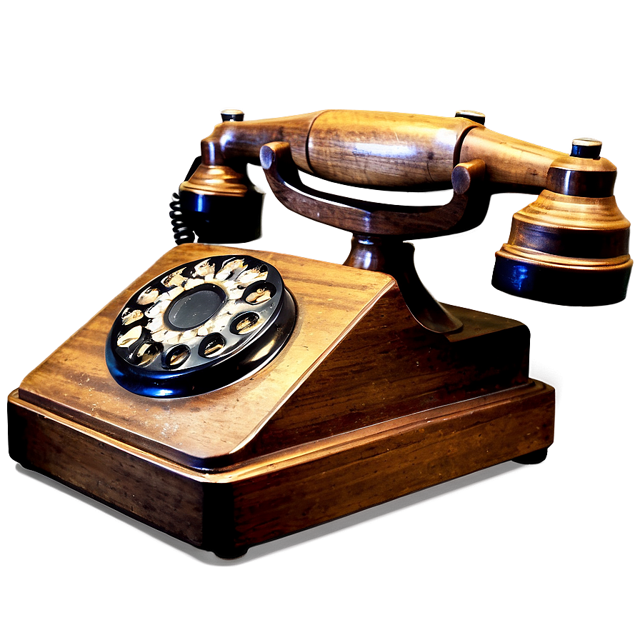 Wooden Antique Telephone Png 05252024 PNG image