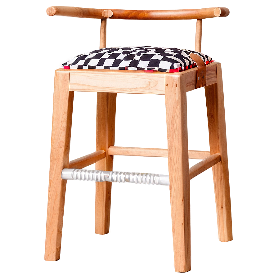 Wooden Barstool With Backrest Png Dnx95 PNG image