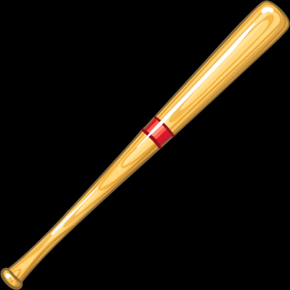 Wooden Baseball Bat Illustration PNG image