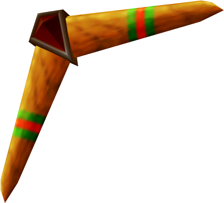 Wooden Boomerang3 D Model PNG image