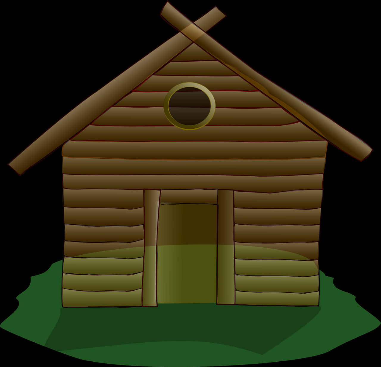 Wooden Cabin Illustration PNG image