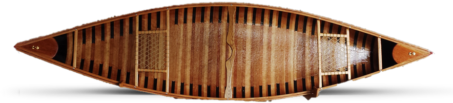 Wooden Canoe Top View PNG image
